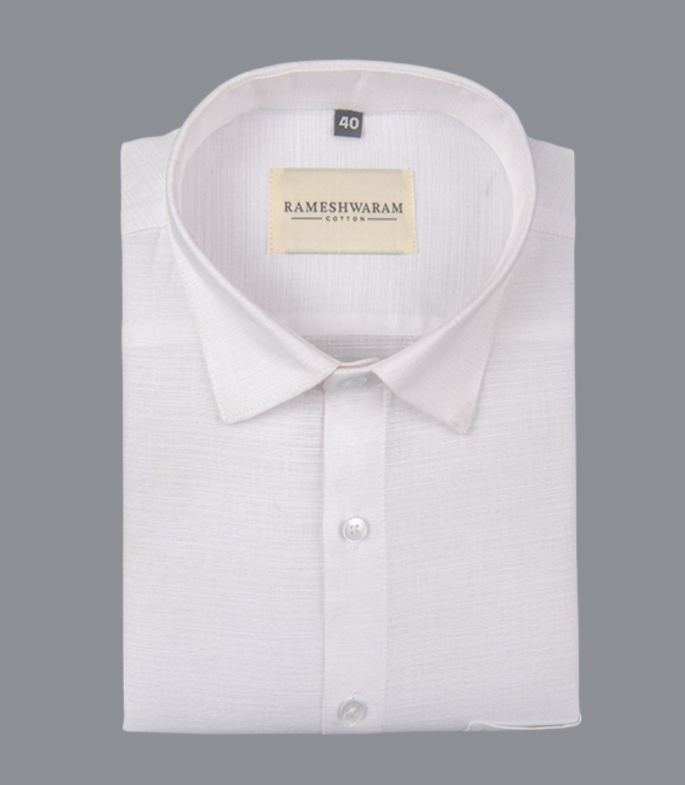 Classic Linene Bright White For Men Shirt