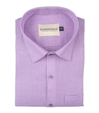 Cotton Linen Blend Light Lavender For Men Shirt