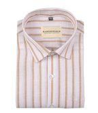 Positano Luxurious Beige And White-stripe Normal For Men Shirt