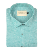 Velmora Luxurious Linen Seafoam Green For Men Shirt