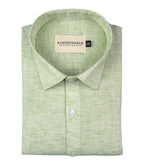 Pescora Italian Linen Green Light For Men Shirt