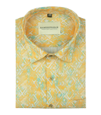 Premium Printed Cotton Mustard Yellow For Men Shirt