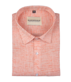 Pescora Italian Linen Salmon Peach For Men Shirt