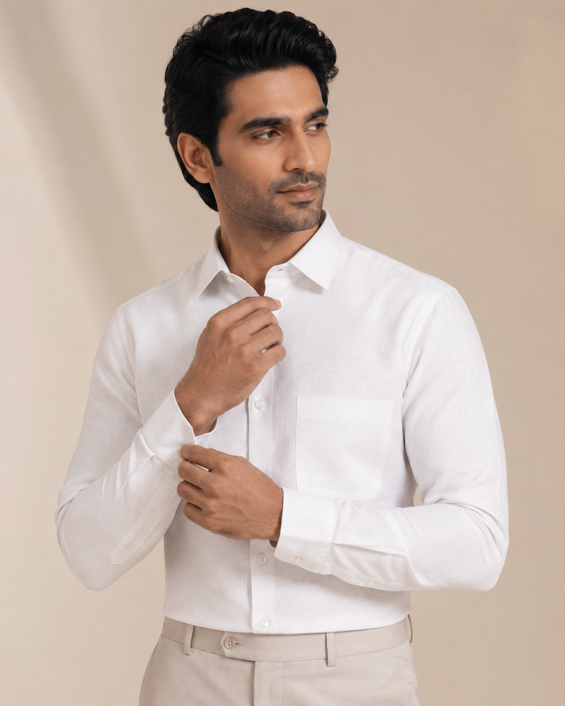 Classic Linen White Shirt for Men