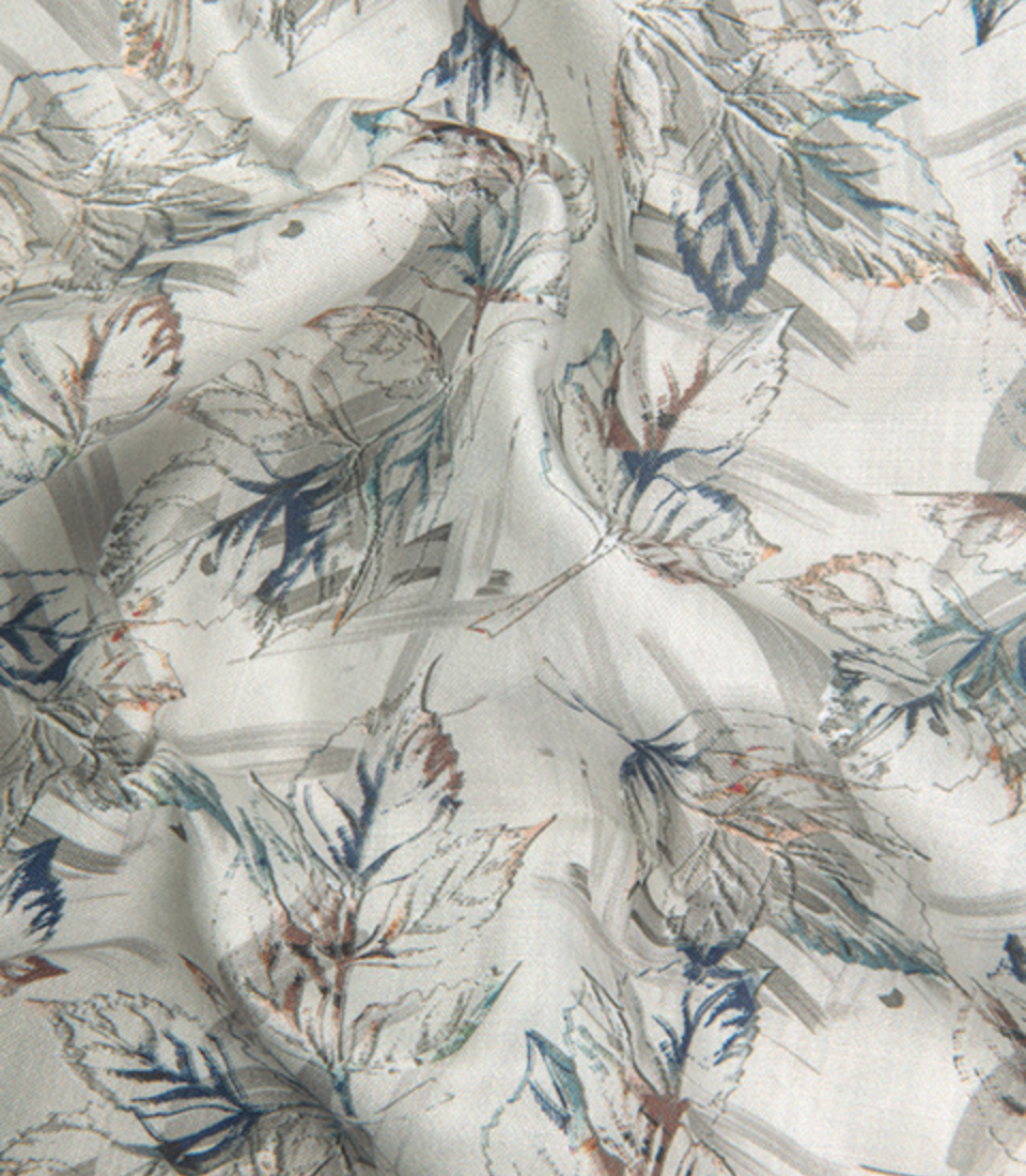 Premium Printed Cotton Glier Grey Off White For Men Shirt
