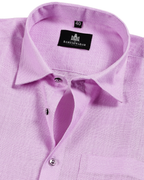 Formal Linen Baby Pink Colour Men's Shirt