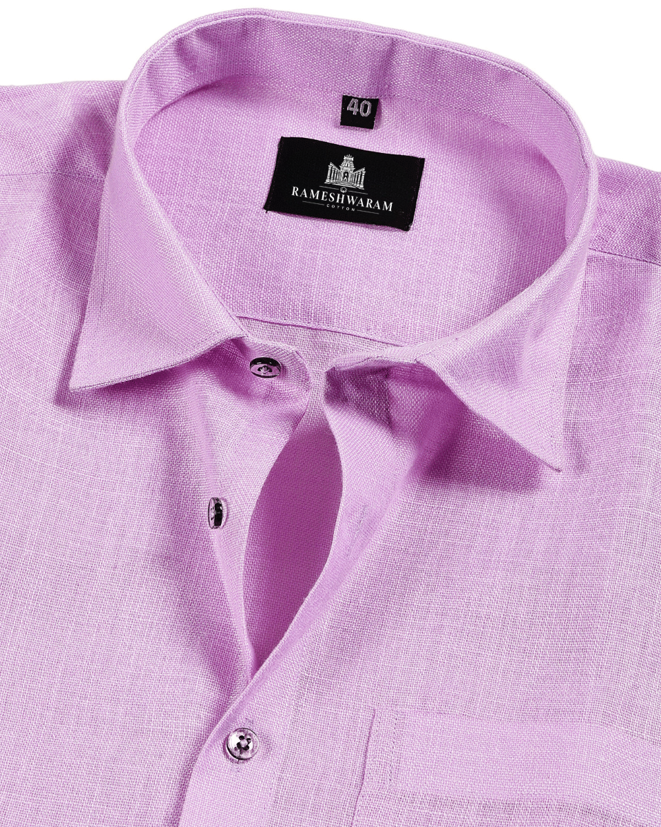 Formal Linen Baby Pink Colour Men's Shirt